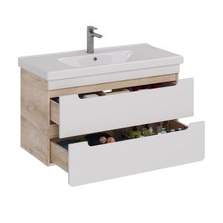 Тумба под раковину Lemark Olivia LM08OL100T 100 см белый глянец